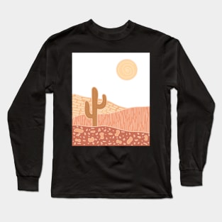 Abstract desert landscape - Brown Version Long Sleeve T-Shirt